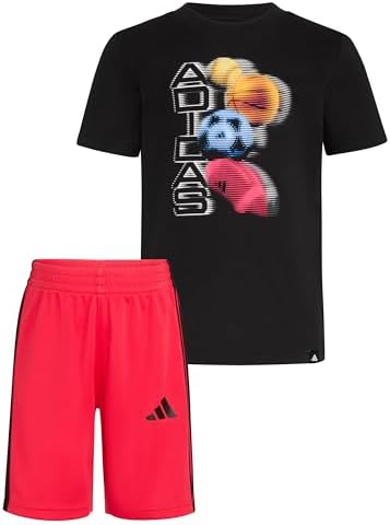 Amazon.com: Nike Boy`s Dri Fit Logo Graphic Shirt & Shorts 2 Piece